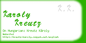 karoly kreutz business card
